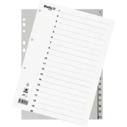 BIELLA Register PP grau A4 47142000 20-teilig blanko