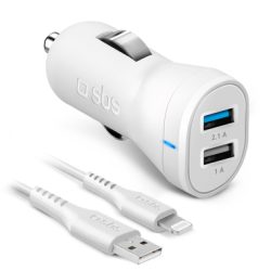 Dual-USB-Autoladegerät und Blitzkabel