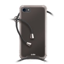 Durchsichtiges Cover mit Umhängeband für iPhone SE 2020/8/7