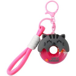 I-TOTAL Schl&uuml;sselanh&auml;nger Donut XL3067 Grey Cat