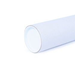 Versandhülse aus Vollkarton in weiss mit Länge 300mm & Ø70mm