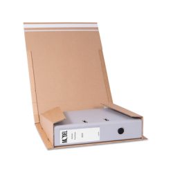 Ordnerverpackung mit Selbstklebeverschluss in braun 320x290x80mm
