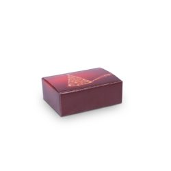 Geschenkbox mit Weihnachtsmotiv in rot 220x150x75mm