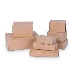 Klappdeckelbox aus Karton in braun 232x165x100mm