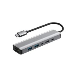 6in1 USB-C Hub, HDMI 4K, RJ45, Thunderbolt 3 | Vivanco