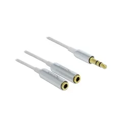Delock Audio-Kabel Klinke 3.5 mm, male – female, 0.25 m Weiss