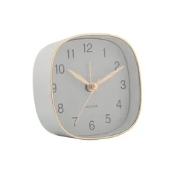 KARLSSON Klassischer Wecker Travel Square Mouse grey