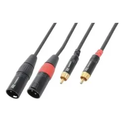 PD-Connex - CX66-6 (Klinke 6,3mm, Female, Cinch, 6 m), Schwarz, One Size