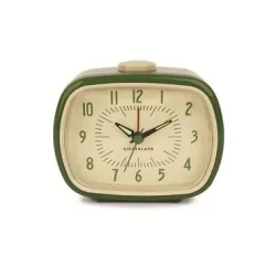 Kikkerland Klassischer Wecker Grün/Beige