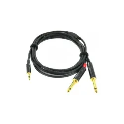 Cordial - CFY 1.5 WPP - Y-Adapterkabel 3.5mm Klinke - 2x 6.3mm Mono-Klinke, Schwarz, One Size