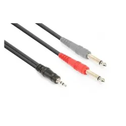 Vonyx - CX332-3 3,5 mm Klinke - 6,3 mm Klinke 3 m, Schwarz, One Size