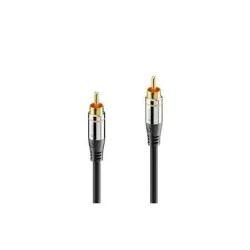 sonero - Audio-Kabel Cinch - Cinch 5 m, Schwarz, One Size