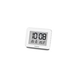 hama 00222205 Digitaler Wecker Kos, LCD, Weiß
