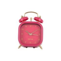KARLSSON Klassischer Wecker Metallic Glam square Dark pink