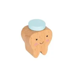 Spielba Holzspielwaren Milchzahndose Zahn blau