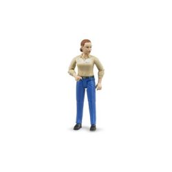 Bruder Spielwaren Figur Frau mit blauer Hose