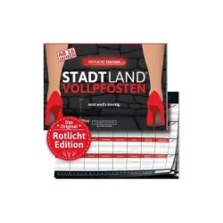 Denkriesen Partyspiel STADT LAND VOLLPFOSTEN – Rotlicht Edition