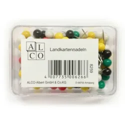 ALCO Landkartennadel 5x16mm 626 assortiert 100 St&uuml;ck