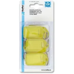 RIEFFEL Schl&uuml;sseletiketten 38x22mm KT1000SB1 gelb 10 St&uuml;ck
