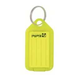 RIEFFEL Schl&uuml;sseletiketten 38x22mm KT 1000 NEOG neon gelb 100 St&uuml;ck