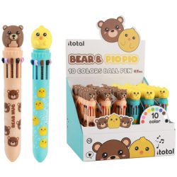 ROOST Multicolorstift B&auml;r & K&uuml;ken XL2370H 10 Farben