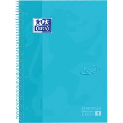 OXFORD Spiralbuch A4+ 400107010 kariert 5mm past.blau 80 Blatt