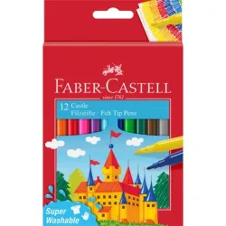 FABER-CASTELL Faserschreiber Castle 554201 12 Farben