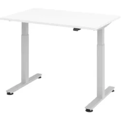 APOLLO B&uuml;rotisch ONE 140x67cm VXMST614/W/S weiss/silber, elektrisch
