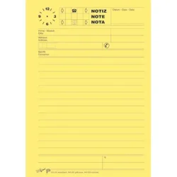 B&Uuml;ROLINE Telefonblock D/F/I A5 725265 65g, gelb 80 Blatt