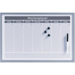ZELLER Wochenplaner Metall 60x40 cm 11515 weiss