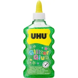 UHU Glitter Glue Maxi 510569 gr&uuml;n, 185g