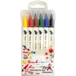 PENTEL Brush Sign Pen Set SESW30C-6 Twin, 6 Farben