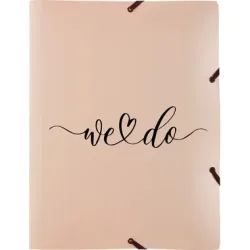 KOLMA Gummibandmappe Wedding A4 11.178.08 opak ros&eacute;gold,we do