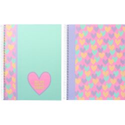 ANCOR Spiralbuch Hardcover A5 124224 B'Log Hearts, kariert 80BL