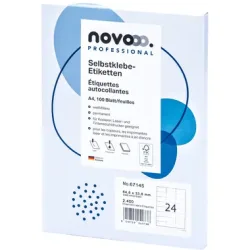 NOVOOO Etiketten 64.6x33.8mm 67145 weiss 2400 St&uuml;ck
