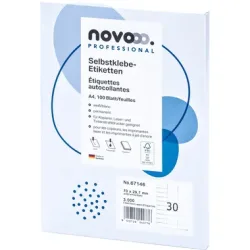 NOVOOO Etiketten 70x29.7mm 67146 weiss 3000 St&uuml;ck