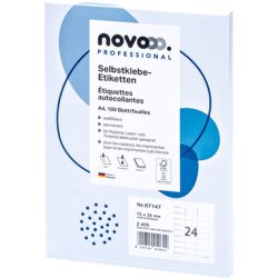 NOVOOO Etiketten 70x35mm 67147 weiss 2400 St&uuml;ck