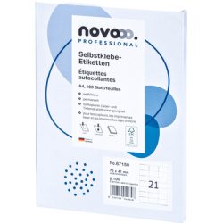 NOVOOO Etiketten 70x41mm 67150 weiss 2100 St&uuml;ck