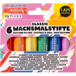 I AM CREATIVE Wachsmalstifte 4005.54 Classic 6 St&uuml;ck