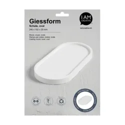 I AM CREATIVE Silikon Giessform 1704.11 grosse Schale oval