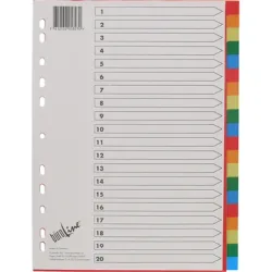 B&Uuml;ROLINE Register PP bunt A4 40985 20tlg.