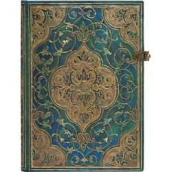 PAPERBLANKS Notizbuch liniert Midi PB3214-4 Chroniken in Türkis 88 Blatt