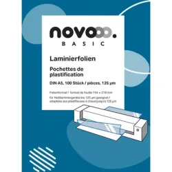 NOVOOO Laminierfolie A5 47040000 glanz, 125my 100 Stück