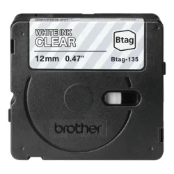 PTOUCH Band weiss/transp. n.laminiert BTAG-135 PT-N10/N20/N25BT 12 mm