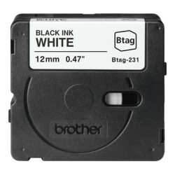 PTOUCH Band schwarz/weiss n.laminiert BTAG-231 PT-N10/N20/N25BT 12 mm