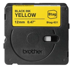 PTOUCH Band schwarz/gelb n.laminiert BTAG-631 PT-N10/N20/N25BT 12 mm