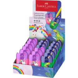 FABER-CASTELL Doppelspitzer 183551 Dino/Einhorn ass. 18 St&uuml;ck