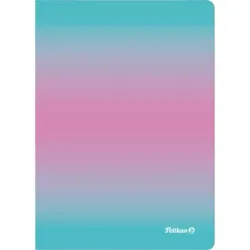 PELIKAN Notizbuch A5 300002304 kariert mint/rosa