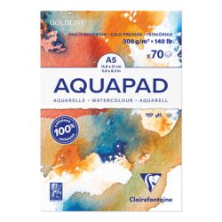 CLAIREFONTAINE Aquarell Zeichenblock A5 975720C naturweiss, MF, 300g 70 Blatt