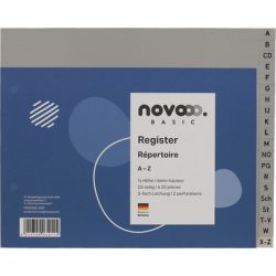 NOVOOO Register PP 1/2 H&ouml;he 40962 grau A-Z 20tlg.